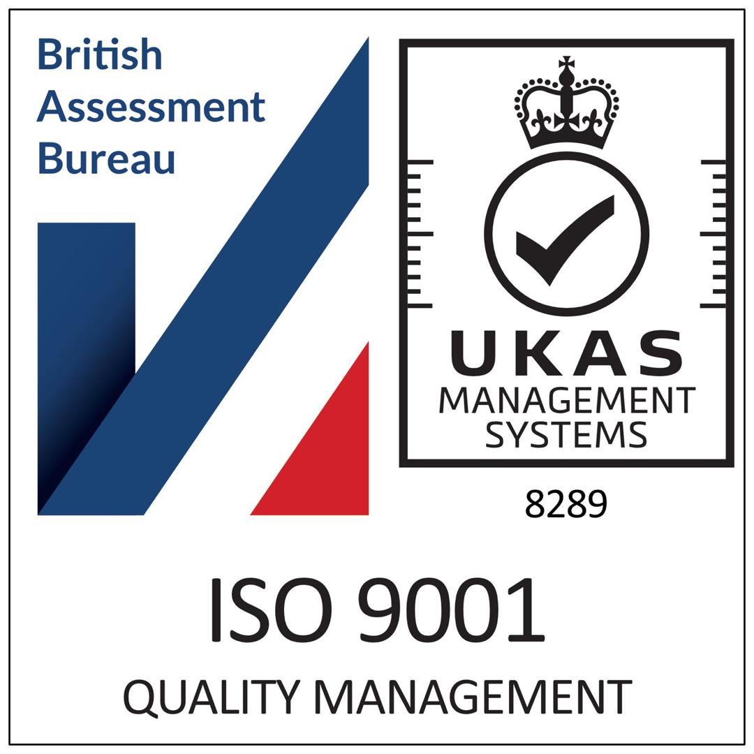 ISO 9001 Quality Management certification — British Assessment Bureau, UKAS Management Systems 8289